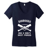 diamonds are a girls best friend girls softball shirt funny women spor Women's V-Neck T-Shirt