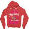 Celebrating With the 7th Birthday Queen Zipper Hoodie