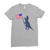 Patriotic T-Rex Ladies Fitted T-Shirt