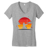 Samurai Sunset Women's V-Neck T-Shirt