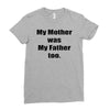 raised by mom Ladies Fitted T-Shirt