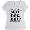 i have two titles aunt and dogmom an i rock them both Women's Triblend Scoop T-shirt