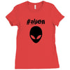 alien funny tshirt Ladies Fitted T-Shirt