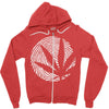 cannabis fingerprinting (white) Zipper Hoodie