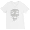 v for vendetta mask guy fawkes cool girls womens cotton t shirt dw01 V-Neck Tee