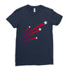 stars and stripes Ladies Fitted T-Shirt
