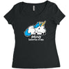 sad unicorn Women's Triblend Scoop T-shirt