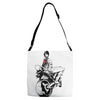 biker girl Adjustable Strap Totes