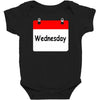 title of day of the week wednesday day of the week Baby Bodysuit