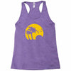 beach silhouette birds sand sunset Racerback Tank