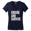 endure survive Women's V-Neck T-Shirt