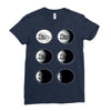 the phases of the moon of laika dog Ladies Fitted T-Shirt