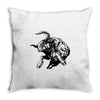 bull 2 Throw Pillow