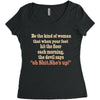 devil Women's Triblend Scoop T-shirt