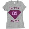 super mom 01 Ladies Fitted T-Shirt