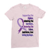 supporting the fighter, admiring the survivors, honoring the taken Ladies Fitted T-Shirt