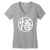 goku uniform logo  japanese anime tv show z gt Women's V-Neck T-Shirt