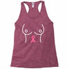 breast with pink ribbon Racerback Tank