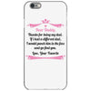 Dear Daddy, Thanks for Being my Dad Baby Boy Letter to Father iPhone 6/6s Case
