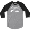 legend since 1991 3/4 Sleeve Shirt