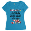 mama bear message Women's Triblend Scoop T-shirt