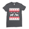 reindeer christmas ugly sweater Ladies Fitted T-Shirt