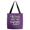 tattoos got me swiping right girls Tote Bags
