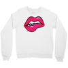 sexy lip biting Crewneck Sweatshirt