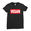 marvel logo parody vegan Ladies Fitted T-Shirt