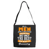all men are created equal but only the best are born in january Adjustable Strap Totes