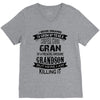 Super Cool Gran Of A Freaking Awesome Grandson V-Neck Tee