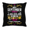 i am a September women Throw Pillow