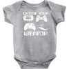 choose your weapon gamer finny retro Baby Onesie