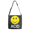 acid house smiley face 90's rave club hardcore party Adjustable Strap Totes