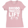 bro do you even lift baseball raglan Ladies Fitted T-Shirt