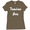 trombone hero funny music Ladies Fitted T-Shirt