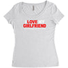 i love my girlfriend Women's Triblend Scoop T-shirt
