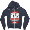 proud dad son Zipper Hoodie