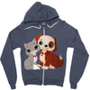 nice cat and dog Zipper Hoodie