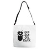 old school rock Adjustable Strap Totes