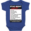 funny stag night checklist, ideal gift, christmas present Baby Bodysuit