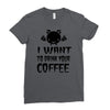 coffee drinkers Ladies Fitted T-Shirt