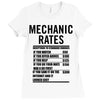 mechanic labour rates Ladies Fitted T-Shirt