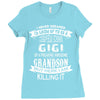 Super Cool Gigi Of A Freaking Awesome Grandson Ladies Fitted T-Shirt