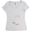 Baby Colorful Foot Women's Triblend Scoop T-shirt