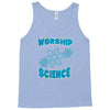 science worship funny geek atheist anti religion Tank Top