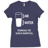 technically the glass is always full Ladies Fitted T-Shirt