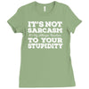 it's not sarcasm...to your stupidity Ladies Fitted T-Shirt