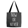 now or never Tote Bags
