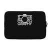 i love photography best trending Laptop sleeve
